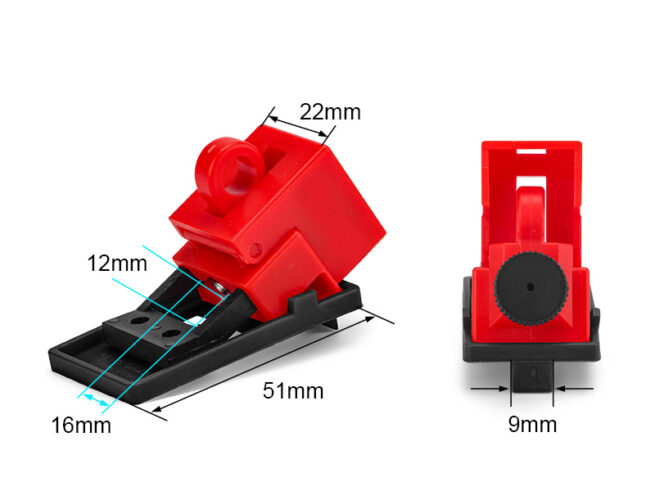 klem op stroomonderbreker vergrendeling infr6569