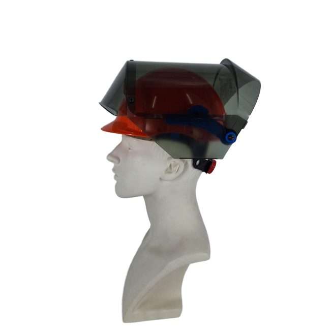 Gelaatsbescherming 25cal/cm² incl. helm Oranje, met nieuw scharniersysteem