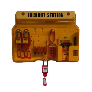 infr3401c lockoutstation compleet kunststof met afsluitbaar beschermvenster